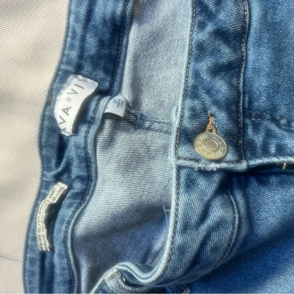 Women's Blue Denim Shorts - Picture 4 of 10